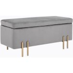 Homcom - banc - polyester - 100x40x42cm - gris clair