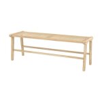 Banc 120 cm en bois de teck et cannage - kuna - rendez - vous dco