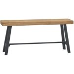 Banc - vidaxl - 110 cm - bois massif teck - vintage - 2 places - int�rieur