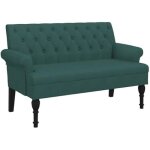 Banc - vidaxl - moderne - tissu durable - 2 / 3 places - vert foncé Banc - vidaxl - moderne - tissu durable - 2 / 3 places - vert foncé
