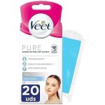 Bandes de cire d�pilatoire - veet - piel sensible - 20 unit�s - �pilation douce - peaux sensibles