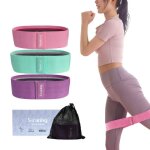 Bande lastique fitness set de 3 bande lastique en coton pour yoga pilates rducation physique resistance ...
