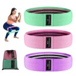 Bande �lastique fitness en tissu - oria - 3 niveaux de force - yoga - musculation - halt�rophilie - multicolor ...