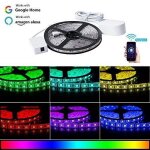 Bande led lumiresmart wi - fi sans fil app contrle rvb 5m multi - couleur corde lumire tanche ruban ...