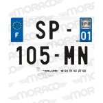 Bande plaque dimmatriculation moto d�partement 91 spm nr2 siv