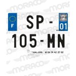 Bande plaque dimmatriculation moto d�partement 60 spm nr2 siv