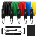 Bandes de résistance dexercise set de bandes elastiques musculation avec poignées en mousse sangles de ... Bandes de résistance dexercise set de bandes elastiques musculation avec poignées en mousse sangles de ...