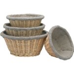 Banneton en osier entoil� rond - 24 cm