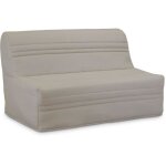 Banquette bz joe - tissu beige - 3 places - l 143 x p 97 cm - couchage 140 x 190 cm