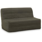 Banquette bz joe - tissu gris anthracite - 3 places - l 143 x p 97 cm - couchage 140 x 190 cm