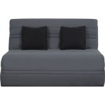 Banquette bz nuage 3 places - tissu gris - matelas simmons - couchage 188x138 cm