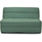 Banquette bz - tissu vert - l143 x p97 x h89cm - joe