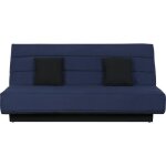 Banquette clic clac 120x190 - tissu bleu marine - melissa