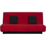 Banquette clic clac 120x190 - tissu rouge - melissa