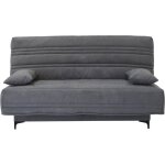Banquette clic clac 3 places - tissu gris moyen - l199 x p96 x h103 cm - kristen - style contemporain ... Banquette clic clac 3 places - tissu gris moyen - l199 x p96 x h103 cm - kristen - style contemporain ...