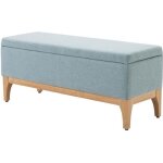 Homcom - banc de rangement - polyester - 110x39x45cm - vert