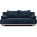 Banquette convertible 3 places mika - velours côtelé bleu foncé - coffre de rangement - l 192 x h 84 ... Banquette convertible 3 places mika - velours côtelé bleu foncé - coffre de rangement - l 192 x h 84 ...