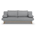 Banquette convertible - 3 places - naoto - tissu gris clair - coffre de rangement - 202 x 98 x 98 cm Banquette convertible - 3 places - naoto - tissu gris clair - coffre de rangement - 202 x 98 x 98 cm