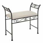 Banquette en m�tal - juanio - noir / beige - confort moelleux - dimensions 74x30x63 cm