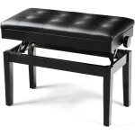 Banquette tabouret pour piano - relax4life - cuir pu - hauteur rglable 45 - 54cm - coffre de rangement ...