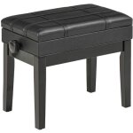 Banquette piano homcom rev�tement synth�tique pu 63x35x56cm noir