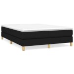 Sommier tapissier - garosa - noir - 140x190 cm - tissu 100% polyester - pieds inclus
