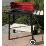 Barbecue charbon de bois - outiror groupe - rectangulaire - métal - bois - charbon Barbecue charbon de bois - outiror groupe - rectangulaire - métal - bois - charbon