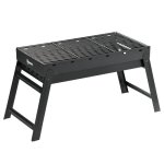 Barbecue au charbon de bois outsunny pliable portable bbq grill sur pieds avec bassin  charbon extractible ...