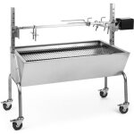 Barbecue à charbon - oneconcept sauenland - tournebroche motorisé acier pour méchoui - grill - gris Barbecue à charbon - oneconcept sauenland - tournebroche motorisé acier pour méchoui - grill - gris