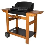 Barbecue au charbon + chariot bois senlis