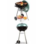 Barbecue  charbon - weber -  41 cm - grille de cuisson chrome - acier maill - vert