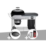 Barbecue � charbon weber performer premium gbs 57 cm noir + kit chemin�e + plancha
