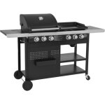 Barbecue duo au gaz vesuvio - 3 br�leurs + plancha 3 br�leurs