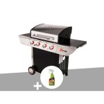 Barbecue  gaz avec chariot manhattan 450gpi + plancha + dgraissant pour barbecue