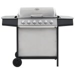Barbecue au gaz - omabeta - d1495 - 6 zones de cuisson - inox argenté Barbecue au gaz - omabeta - d1495 - 6 zones de cuisson - inox argenté
