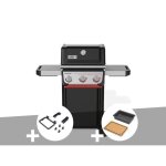Barbecue � gaz spirit e - 325 + set daccessoires clipsables weber works + bac et planche � d�couper weber ...