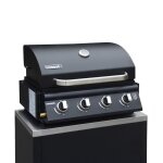 Barbecue � gaz avec 4 br�leurs � poser avec r�cup�rateur de graisse