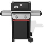 Barbecue � gaz - weber - spirit e - 210 - 2 br�leurs en acier inoxydable - 78kw - thermom�tre - noir