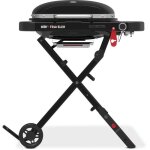 Barbecue  gaz - weber - traveler compact - noir - chariot pliable - 2. 2 kw