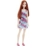 Barbie - chic rousse - robe fleurie bleue