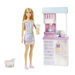 Barbie - coffret marchande de glaces - poupe mannequin - ds 3 ans