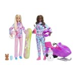 Coffret sports dhiver - barbie� - poup�e mannequin - 2 poup�es - motoneige - accessoires inclus