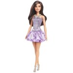 Barbie - fashionistas - poupe brune en robe violette - 3 ans + - hyt92