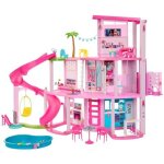 Barbie - maison de rve - maison de poupe 3niveaux piscine et toboggan hmx10