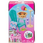 Barbie mobilier - hjv33 - ensemble d�coration de maison de poup�e barbie - terrasse de jardin feu de ...