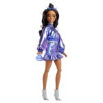 Barbie - poupée deluxe style - haut et jupe bleu métallisé - brune - barbie - jfp42 Barbie - poupée deluxe style - haut et jupe bleu métallisé - brune - barbie - jfp42