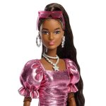 Barbie - poupe deluxe style - robe coupe boule corail mtallis - barbie - jfp41