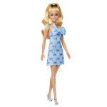Barbie - poup�e barbie fashionistas robe dos nu bleu layette avec n?ud - barbie - hyt93