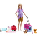 Barbie - sauvetage d?animaux - coffret poup�e blonde et accessoires hrg50