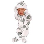 Barboteuse combinaison vtements de nuit bb garon fille floral - blanche - nouveau - n